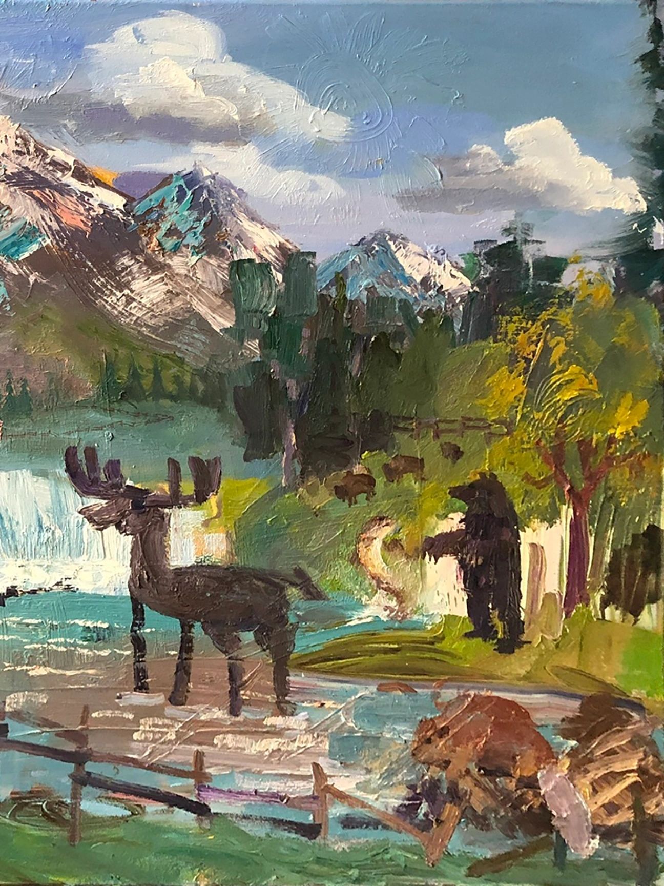 American Idyll, oil on canvas, 24 by 36