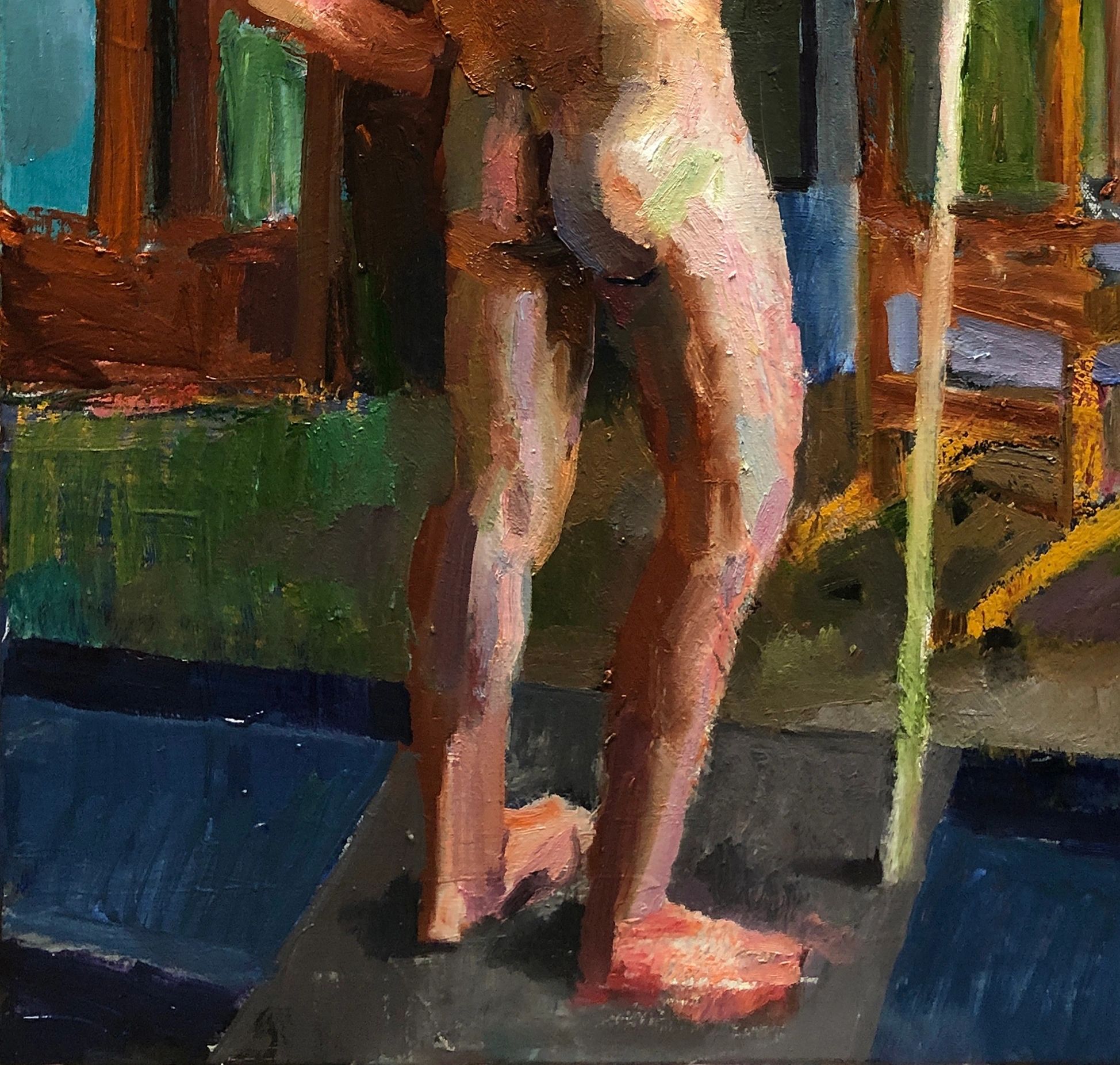 Artist and Model, oil on canvas, 28 by 22 inches