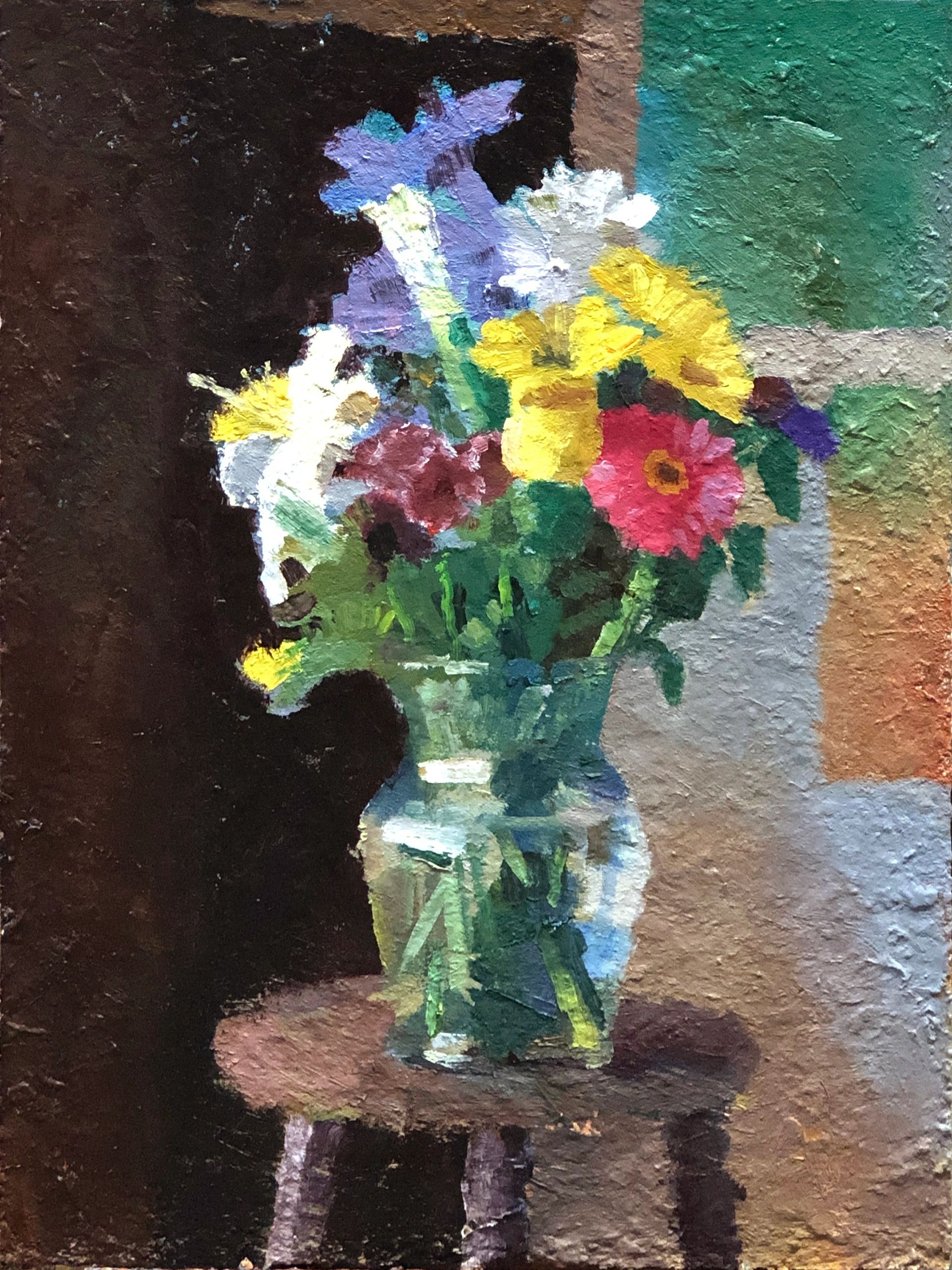 Still Life: Flower Bouquet, oil on panel, 16 by 12 inches