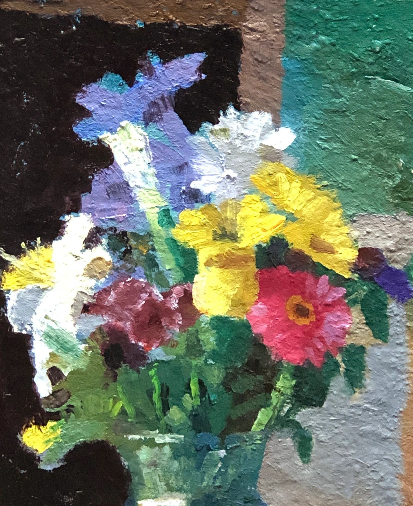 Still Life: Flower Bouquet, oil on panel, 16 by 12 inches